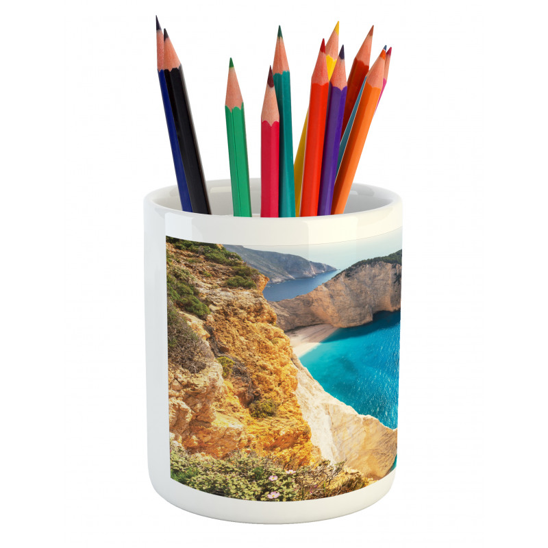 Zakynthos Island Coast Pencil Pen Holder