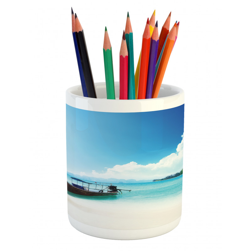 Boat Poda Island Thai Pencil Pen Holder