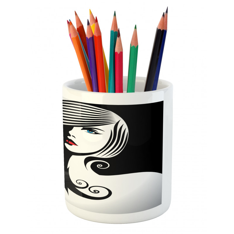 Abstract Glamor Woman Pencil Pen Holder