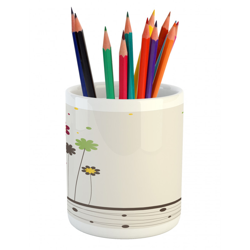 Spring Field Art Pencil Pen Holder