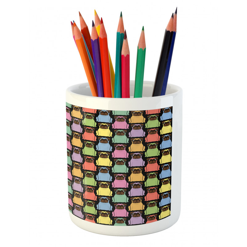 Colorful Cartoon Dogs Pencil Pen Holder