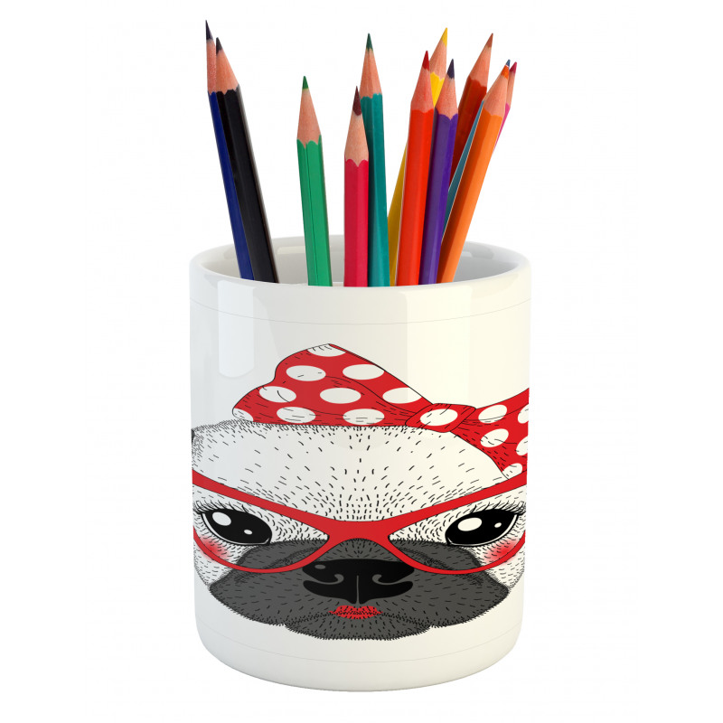 Pin up Retro Female Pet Pencil Pen Holder