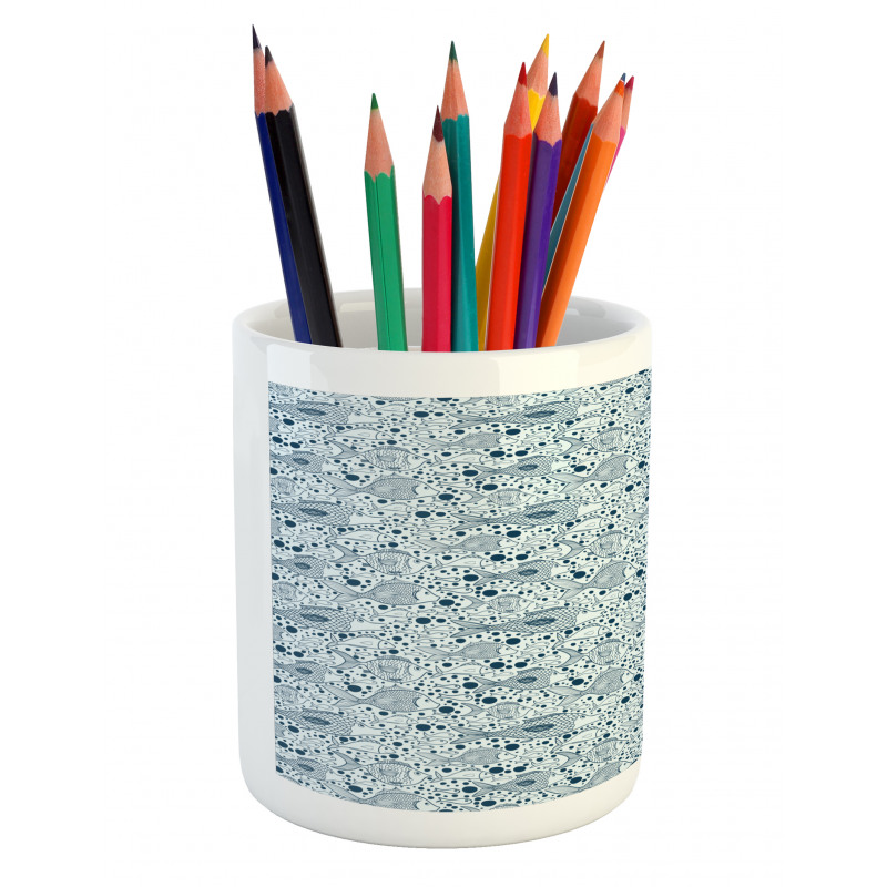 Fishes and Bubbles Pencil Pen Holder