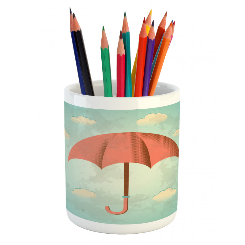 Vintage Cloudy Sky Pencil Pen Holder