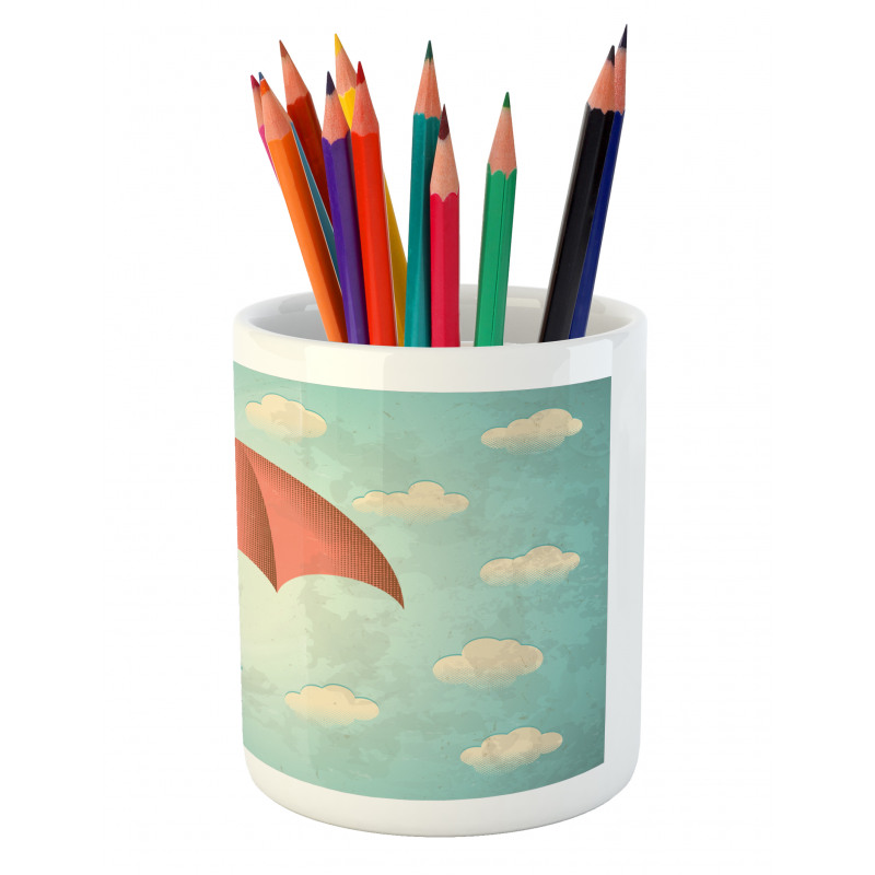 Vintage Cloudy Sky Pencil Pen Holder