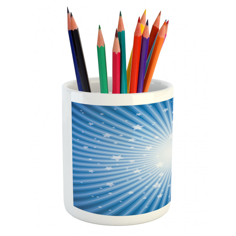 Retro Burst Stars Pencil Pen Holder