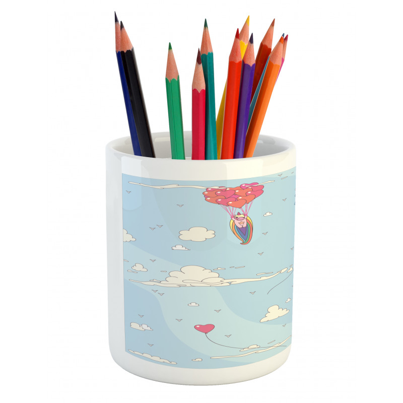 Balloons in Sky Pencil Pen Holder