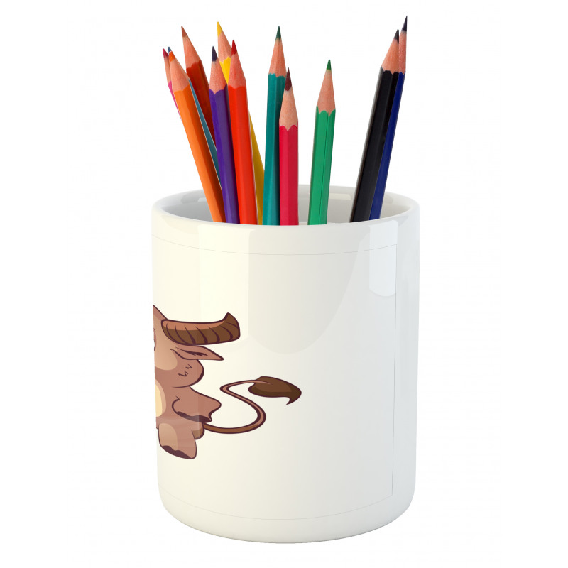 Funny Baby Bull Pencil Pen Holder