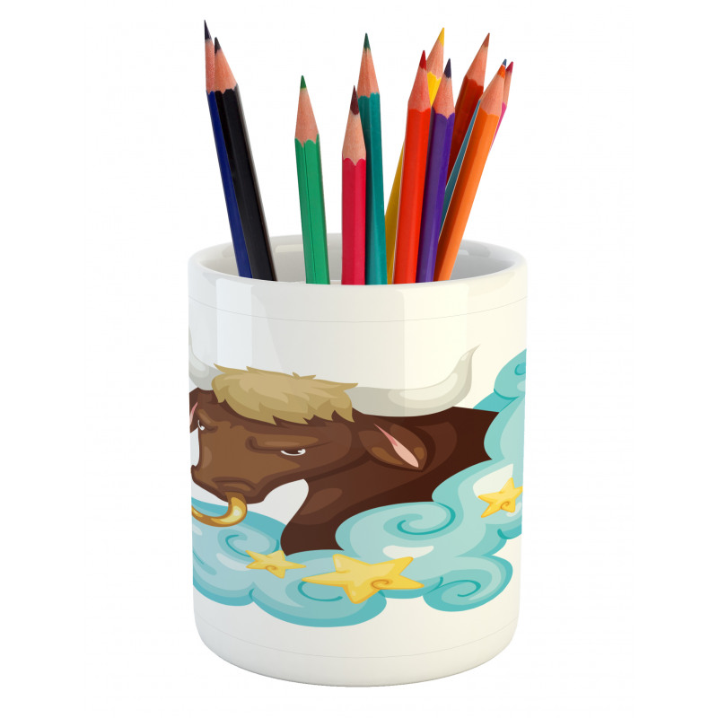 Bull Cloud Stars Pencil Pen Holder