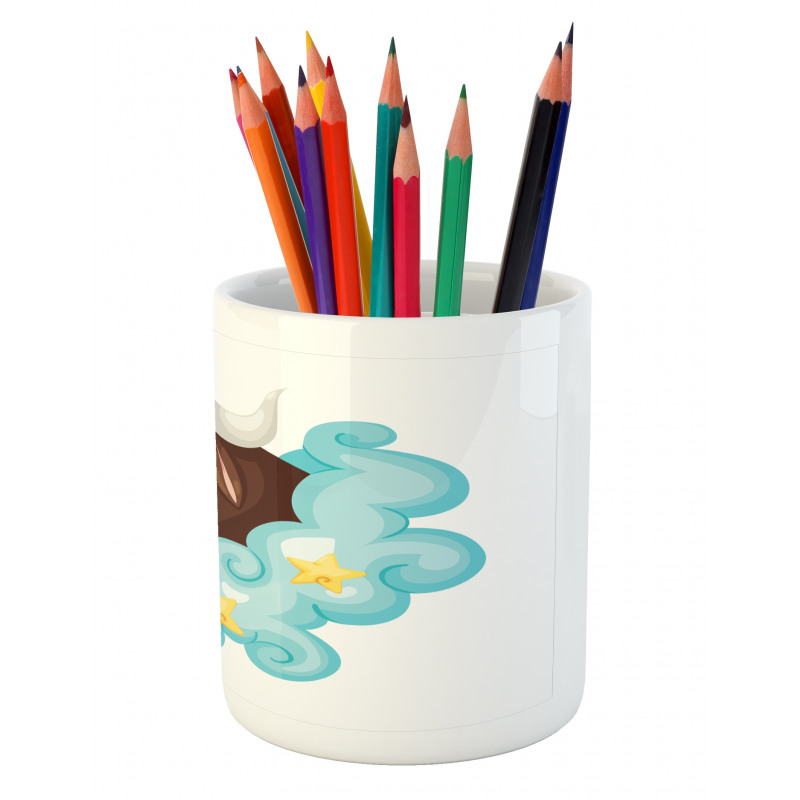 Bull Cloud Stars Pencil Pen Holder