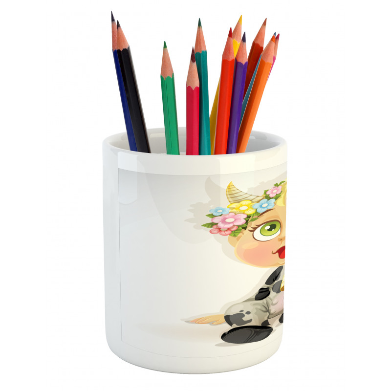 Happy Baby Horns Pencil Pen Holder