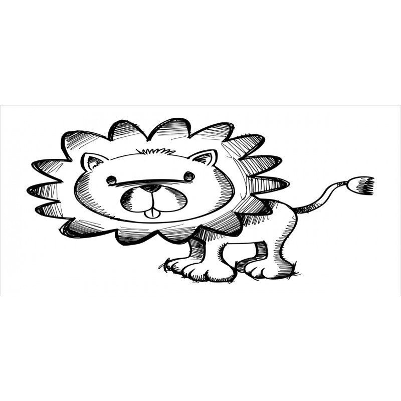 Sketchy Baby Lion Safari Pencil Pen Holder