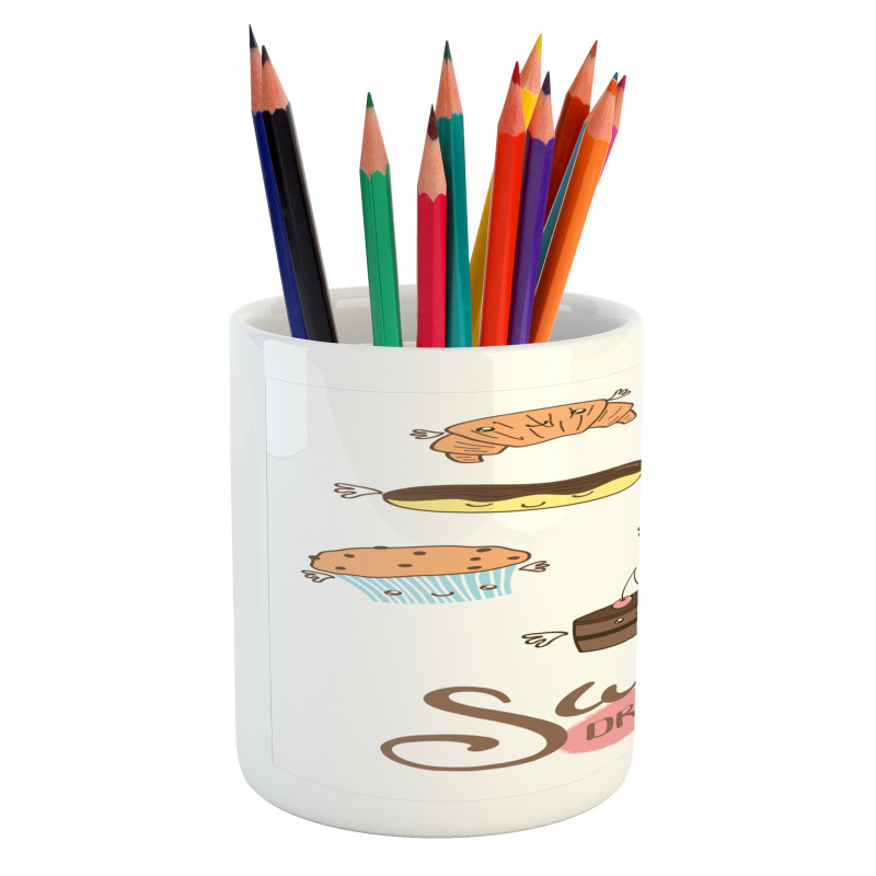 Éclair and Cake Pencil Pen Holder