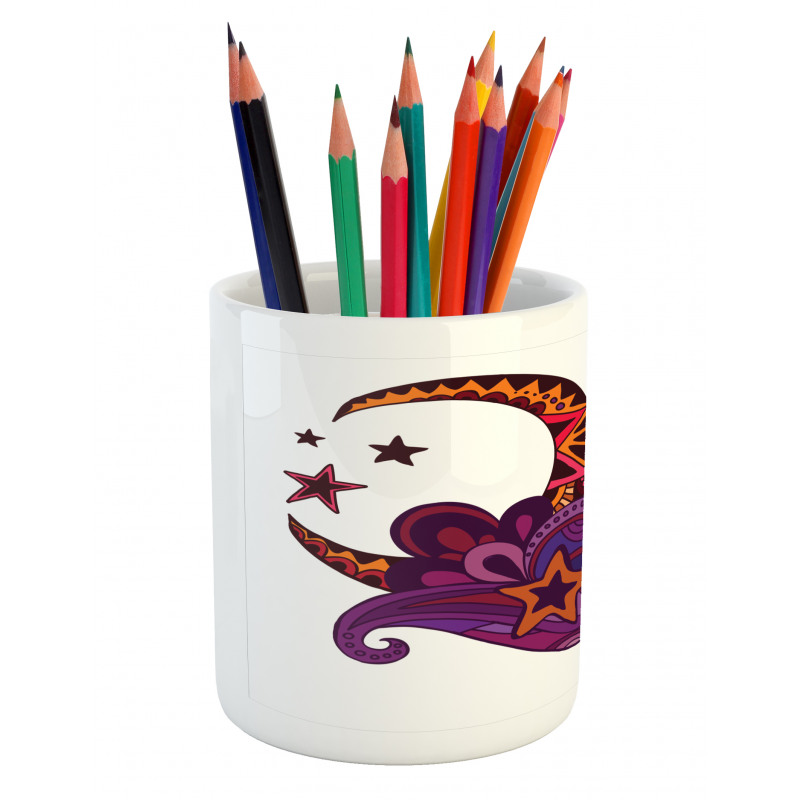 Moon Stars Pencil Pen Holder