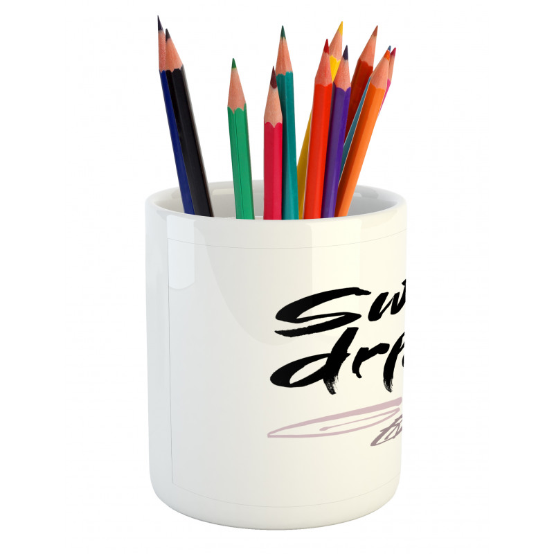 Calligraphy Words Pencil Pen Holder