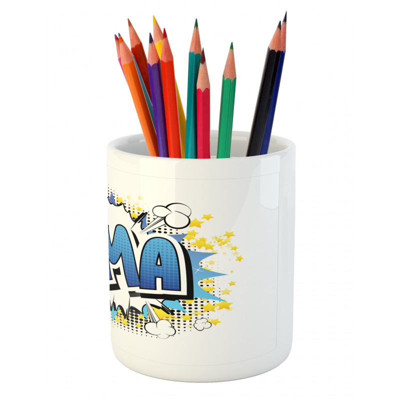 Youthful Teen Comic Book Pencil Pen Holder