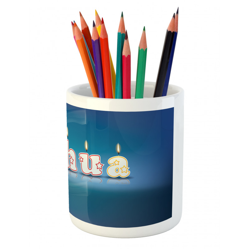 Candles Font Birthday Pencil Pen Holder