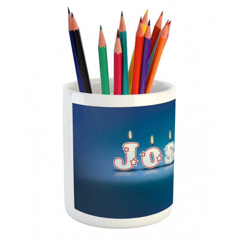 Candles Font Birthday Pencil Pen Holder