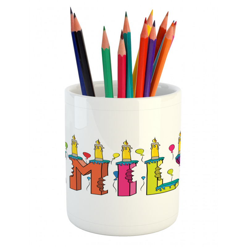 Colorful Cartoon Balloons Pencil Pen Holder