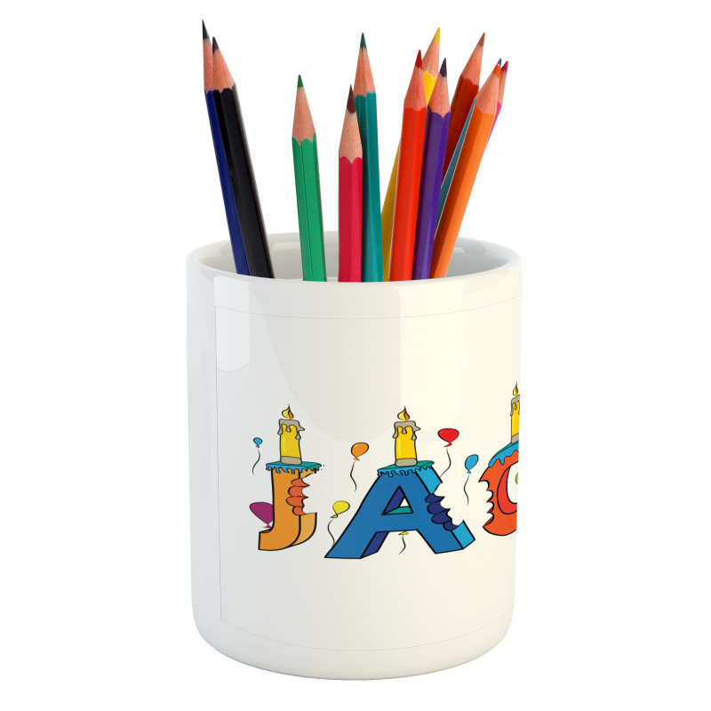 Colorful Name Pencil Pen Holder