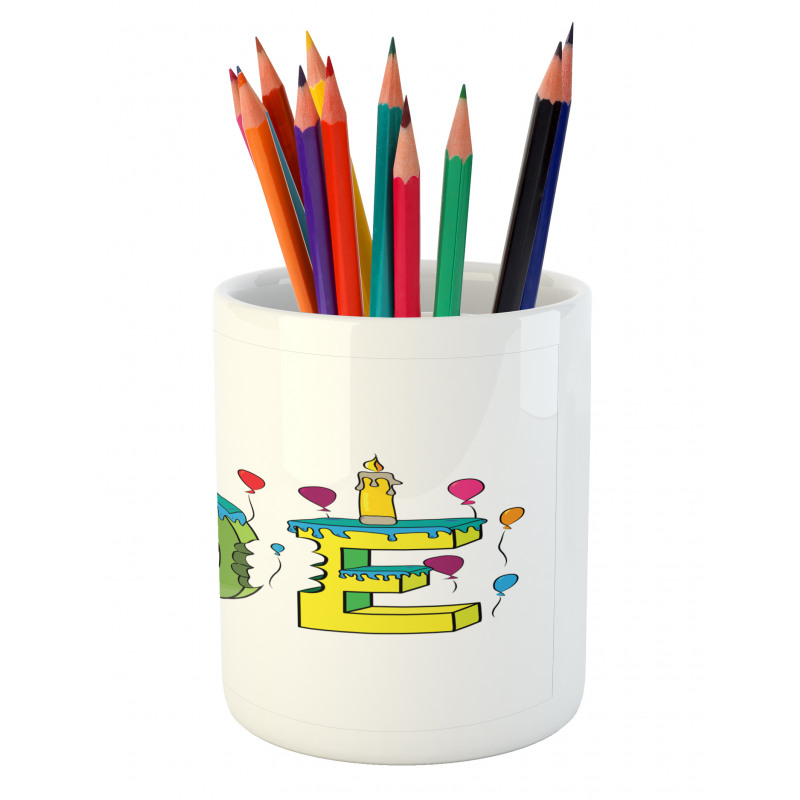 Colorful Birthday Candles Pencil Pen Holder