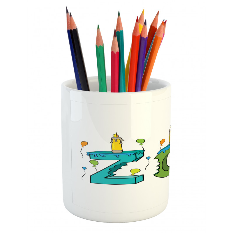 Colorful Birthday Candles Pencil Pen Holder