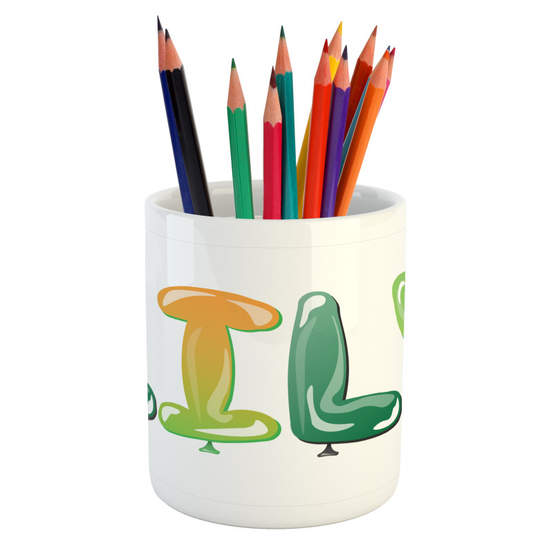 Common Girl Name Balloons Pencil Pen Holder