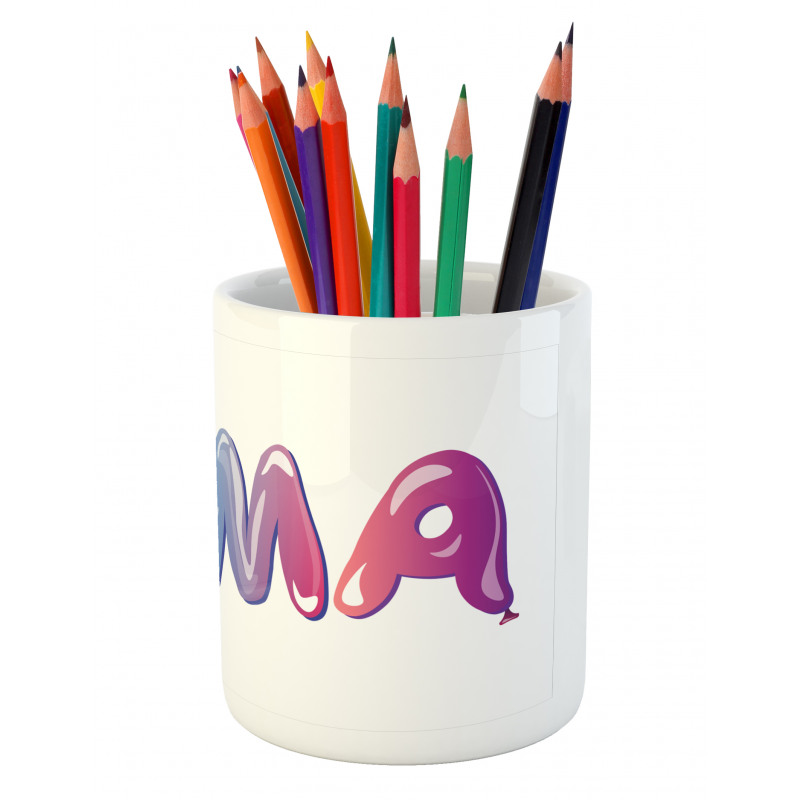 Feminine Balloon Name Pencil Pen Holder