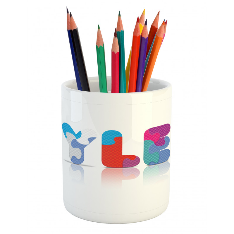 Arrangement of Letters Pencil Pen Holder