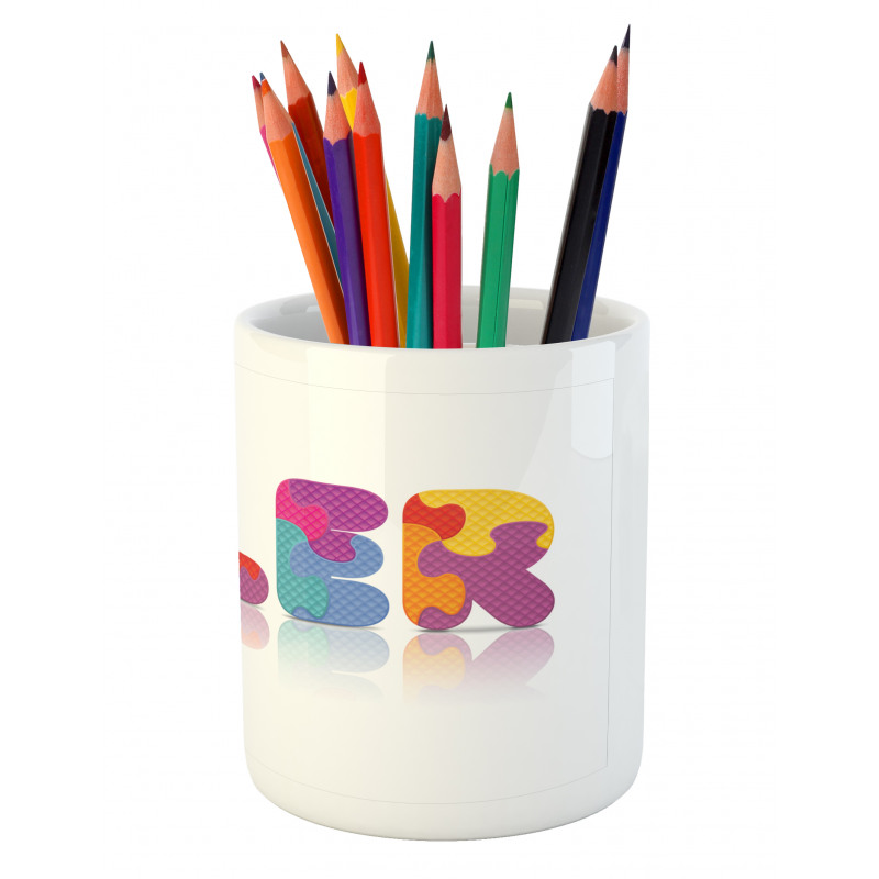 Arrangement of Letters Pencil Pen Holder