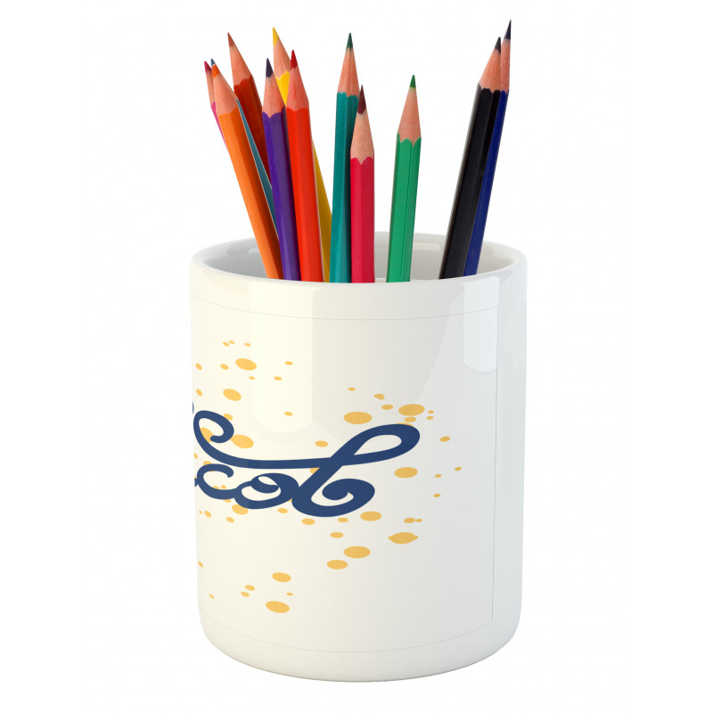 Timeless Modern Letter Motif Pencil Pen Holder