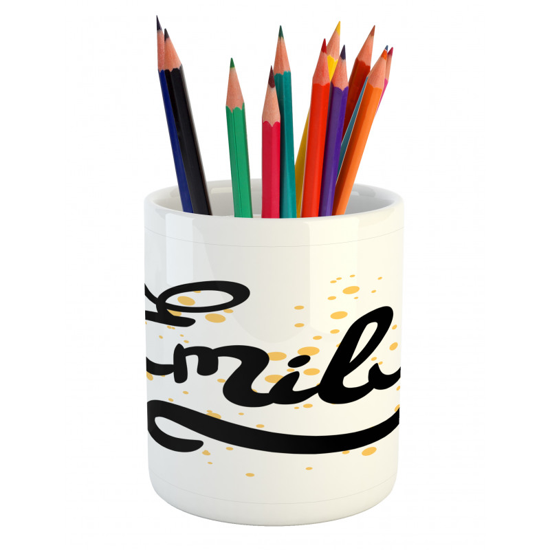 Modern Calligraphic Font Pencil Pen Holder