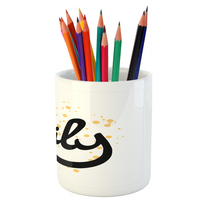 Modern Calligraphic Font Pencil Pen Holder