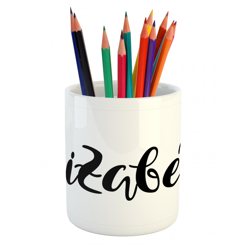 Monochrome Letters Pencil Pen Holder