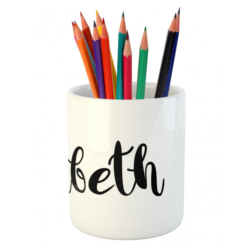 Monochrome Letters Pencil Pen Holder