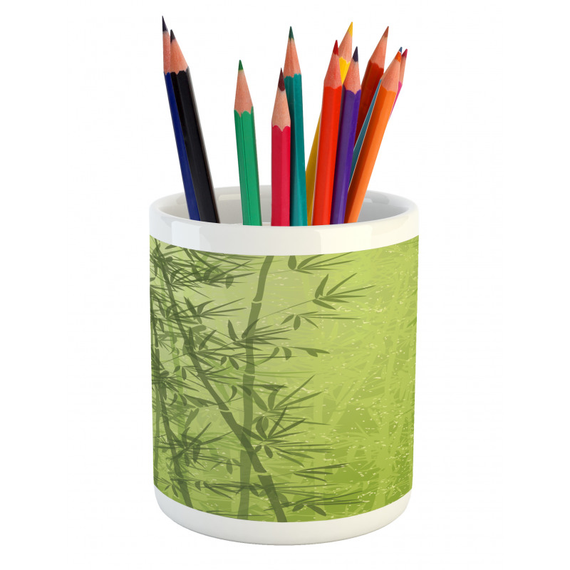 Green Bamboo Growth Pencil Pen Holder