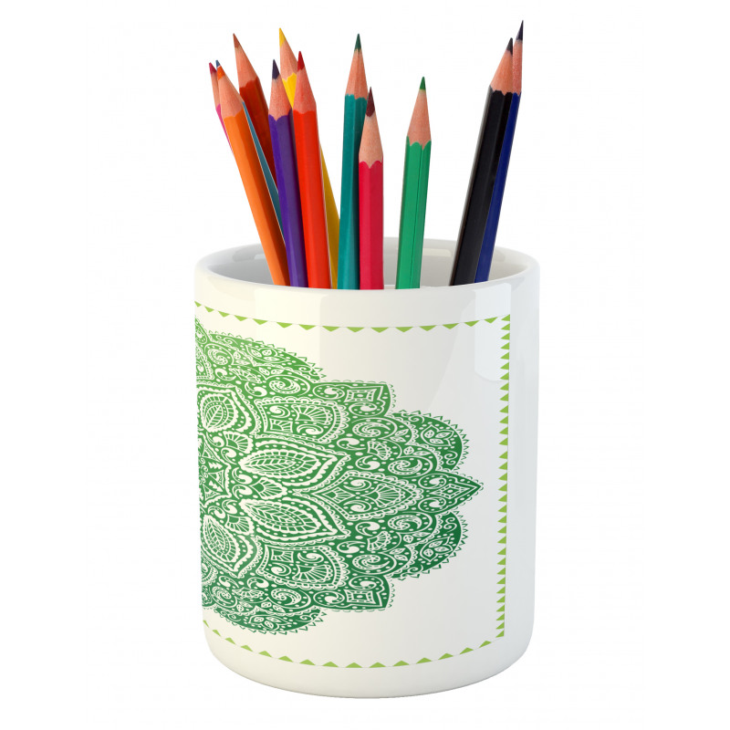 Ornate Floral Design Pencil Pen Holder