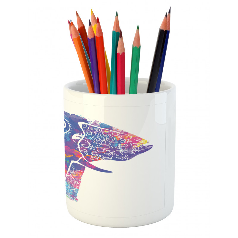 Elephant Paint Smears Pencil Pen Holder