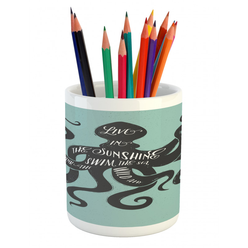 Inspiration Message Graphic Pencil Pen Holder