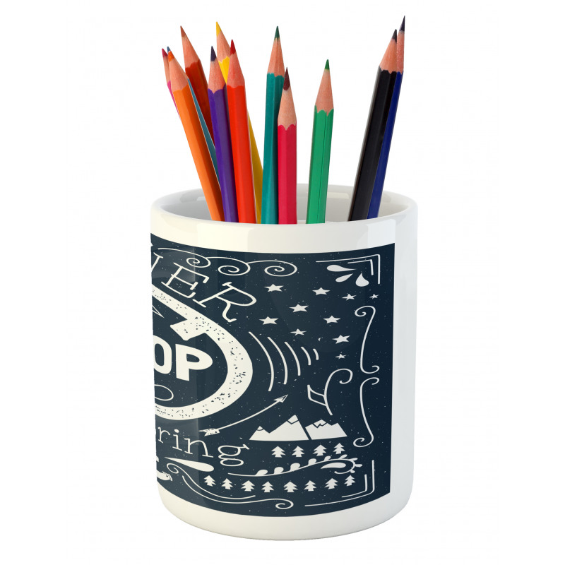 Exploring Themed Slogan Pencil Pen Holder