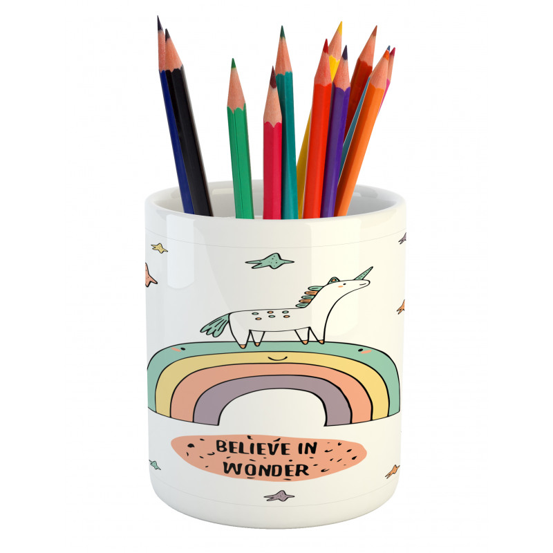 Rainbow Colorful Stars Pencil Pen Holder