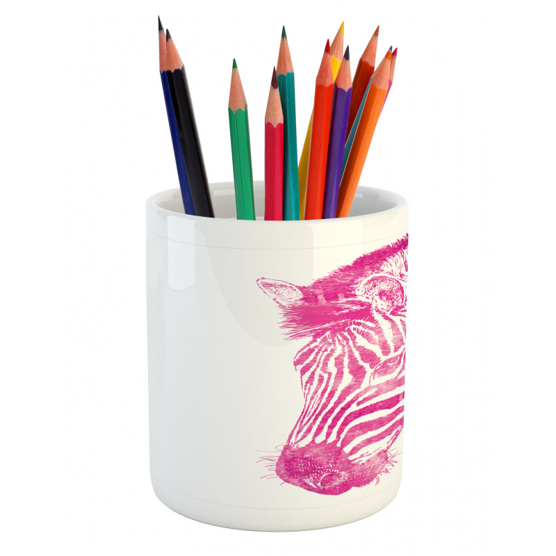 Animal Head Vibrant Pencil Pen Holder