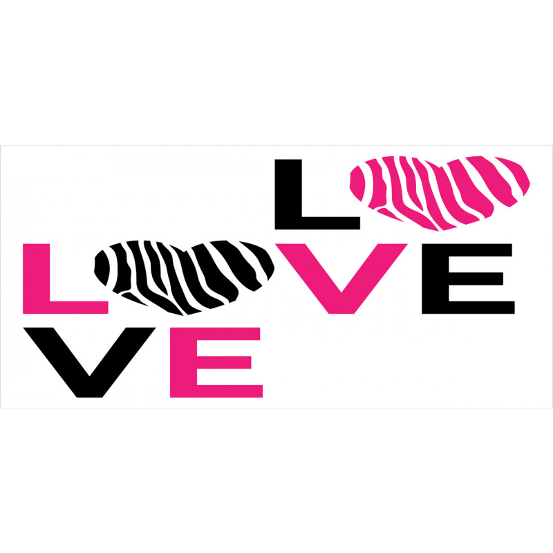 Zebra Stripes Hearts Pencil Pen Holder