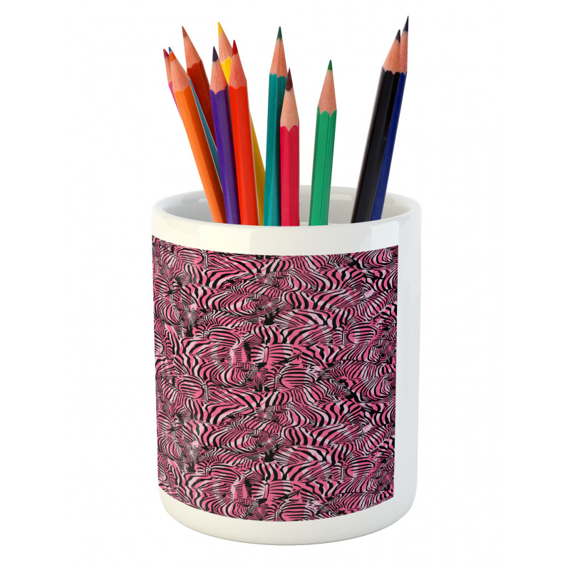 Safari Art Pattern Pencil Pen Holder