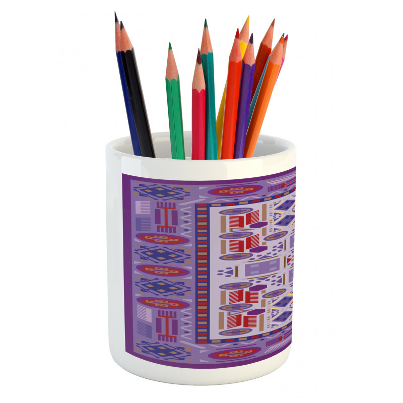 Timeless Eastern Motif Pencil Pen Holder