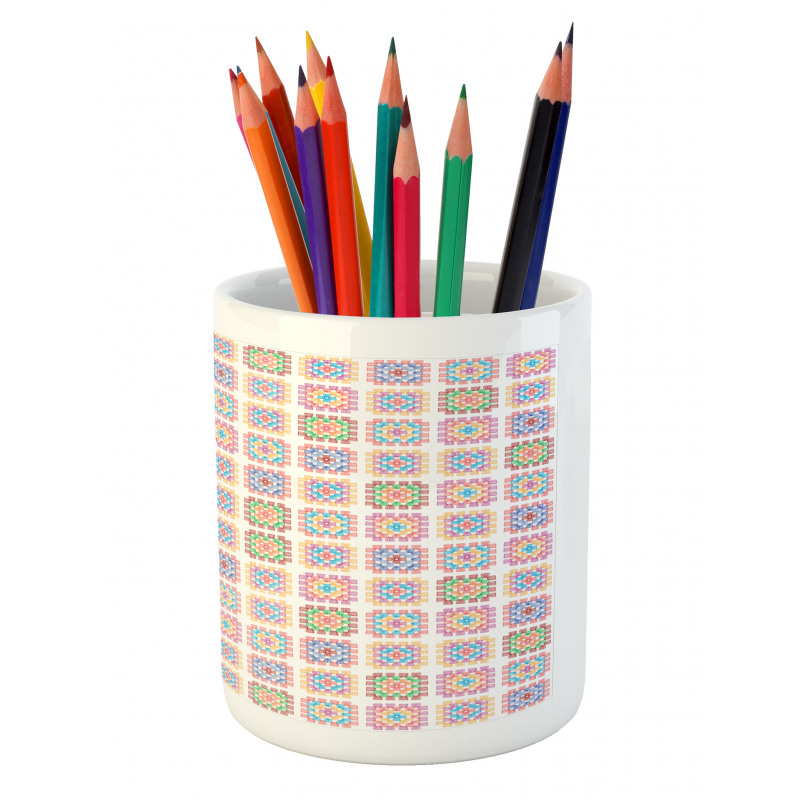 Doodle Stripe Design Pencil Pen Holder