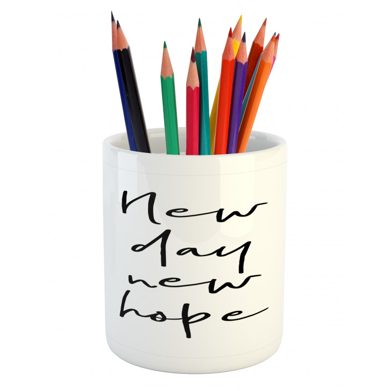 Motivational Calligraphy Pencil Pen Holder