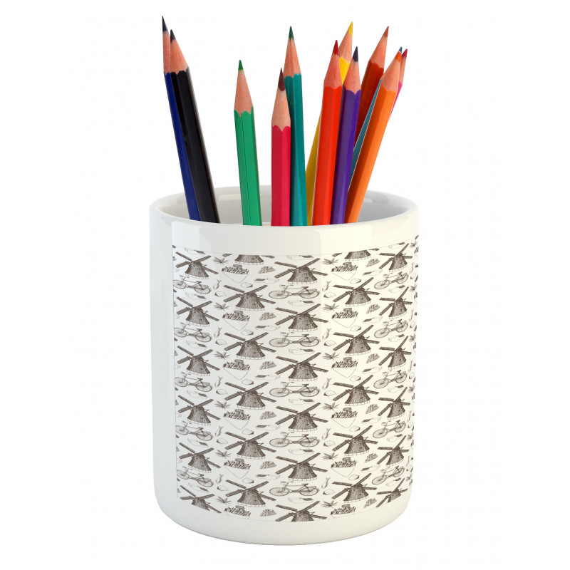 Windmills and Tulips Pencil Pen Holder