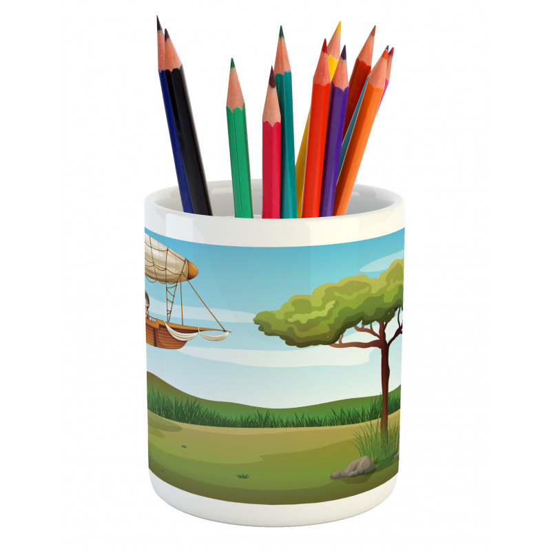 Fantasy Explorer Boy Pencil Pen Holder