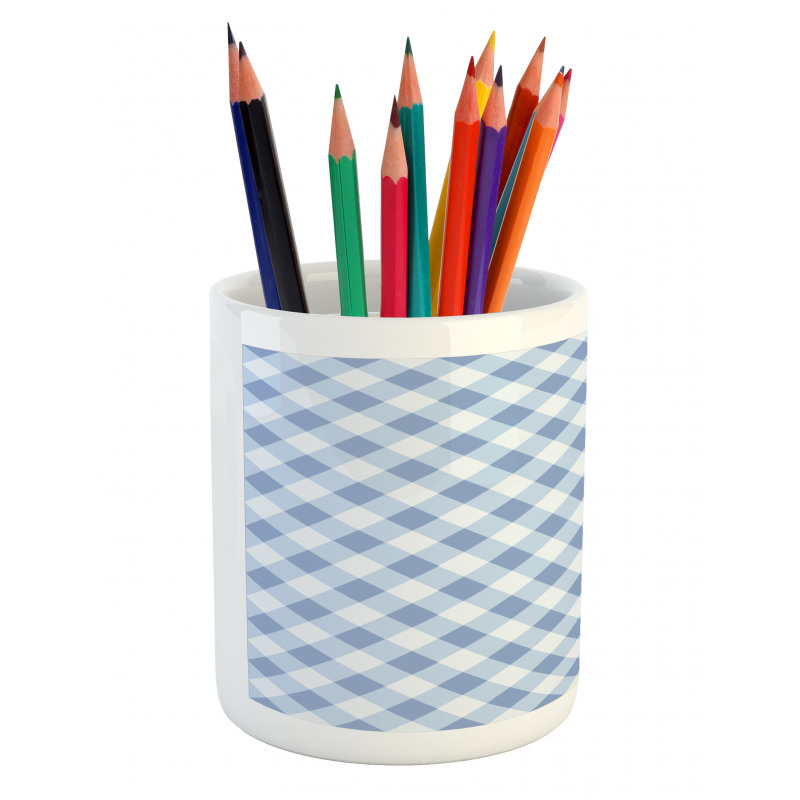 Checkered Rhombus Pencil Pen Holder